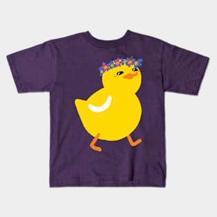 Flower Duck Kids T-Shirt